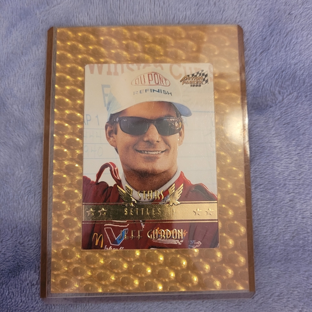 Rare 1995 Jeff Gordon Racing Card with Gold Frame